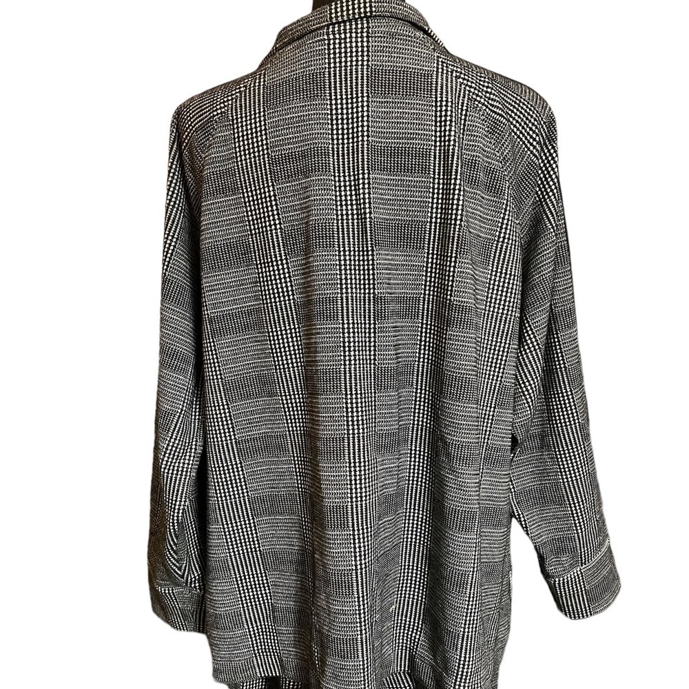 ANNE KLEIN Mixed Media Houndstooth Pullover Top - Picture 5 of 6